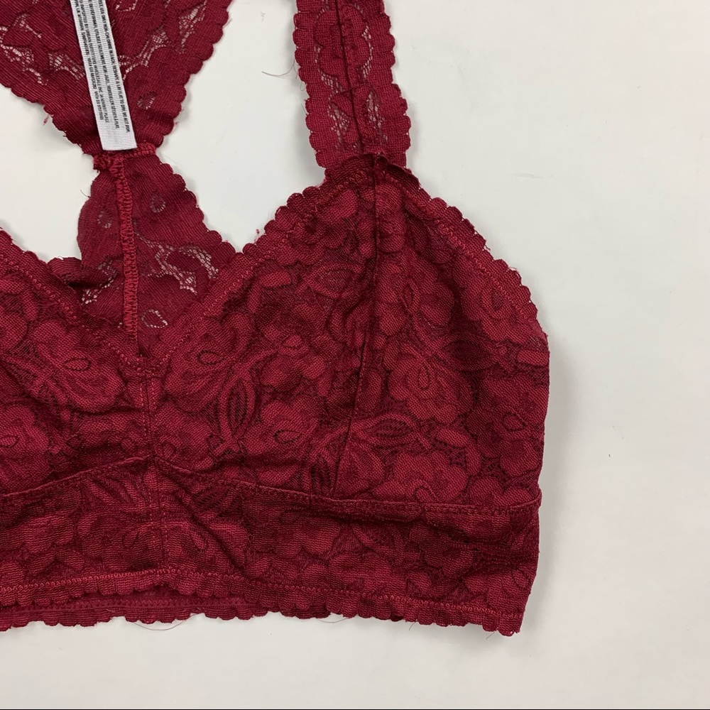 Free People Red Galloon Lace Bra Small - Picture 4 of 14